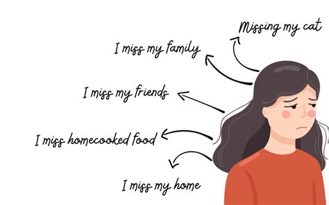 You can not defeat homesickness overnight; you have to learn how to ride it out. The first thing to do is to acknowledge the feelings of homesickness. Recognize symptoms and try to prepare yourself mentally for them. Symptoms of homesickness can be classified into physical, behavioral, mental, and emotional categories.