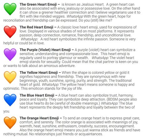 What Are The Different Heart Colors Mean