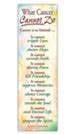 What Cancer Cannot Do Colossians 1 3 Bookmarks 25 Christianbook Com