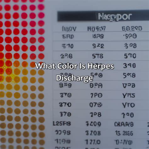 What Color Is Herpes Discharge