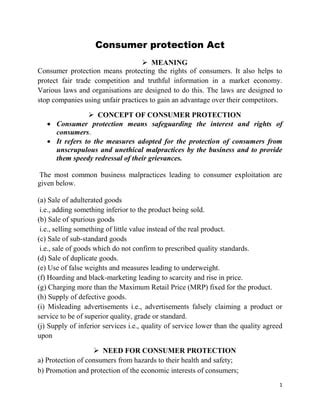 What Documents Does Consumer Mean