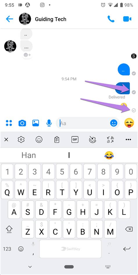 What Does A Black Circle Mean On Messenger