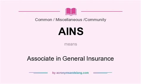 What Does Ains Stand For In Insurance