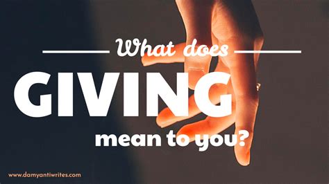 What Does Giving Mean? Bible Definition and References