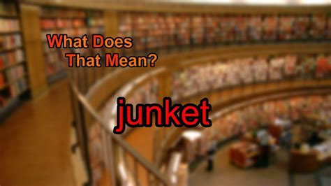 What Does Junket Mean
