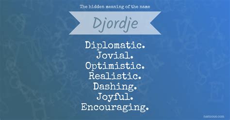 What Does The Name Djordje Mean? - The Meaning of Names