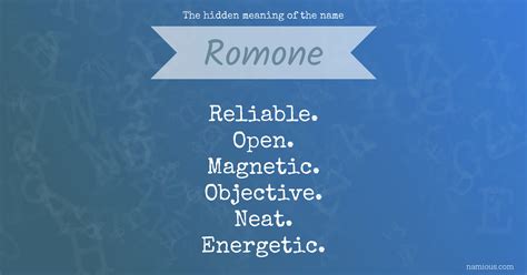 What Does The Name Romone Mean? - The Meaning of Names