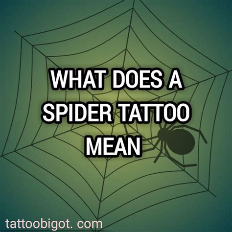 What Does a Spider Tattoo Mean Unveiling Symbolism and Significance