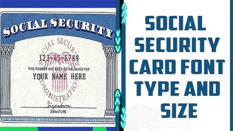 What Font Is On Social Security Cards