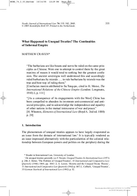 What Happened to Unequal Treaties? The Continuities of …