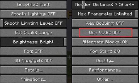 What In The Heavens Use Vbos Error Minecraft