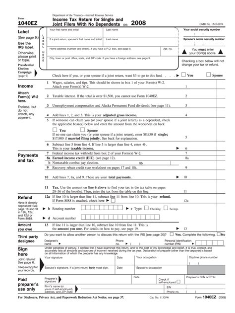 What Is A 1040ez Form And How To Use It