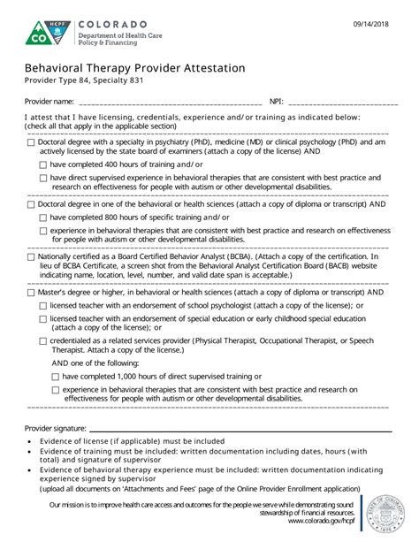 What Is A Provider Attestation ISWOH