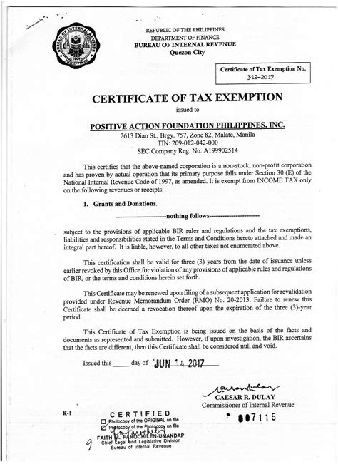 What Is A Tax Exemption Form