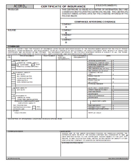 What Is An Acord Form Printable Forms Free Online