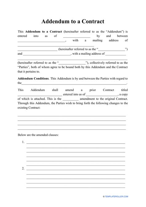 What Is An Addendum Fill Out and Sign Printable PDF Template signNow