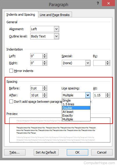 What Is Double Line Spacing In Ms Word Design Talk