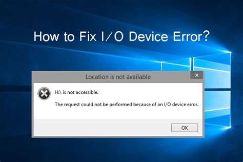 What Is I/O Device Error? How Do I Fix I/O Device Error? - MiniTool