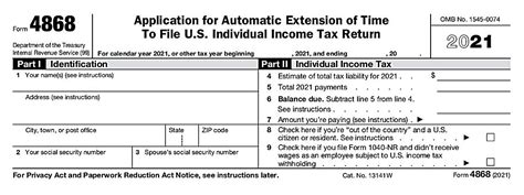 What Is Irs Form 4868