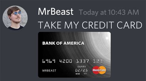 What Is Mrbeast Credit Card Number Cards Info
