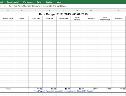 What Is Payroll Register Guide Free Excel Download