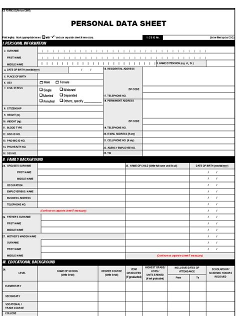 What Is Personal Data Sheet Riset