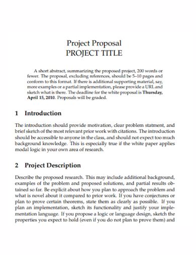 What Is Proposal Title