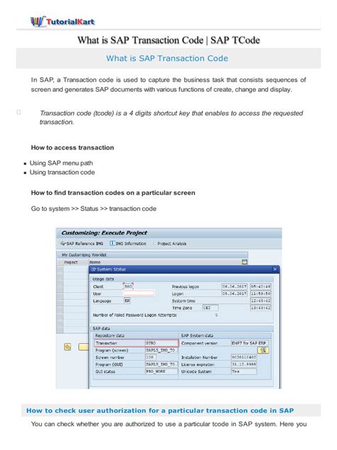 What Is Sap Transaction Code Saphub Gambaran