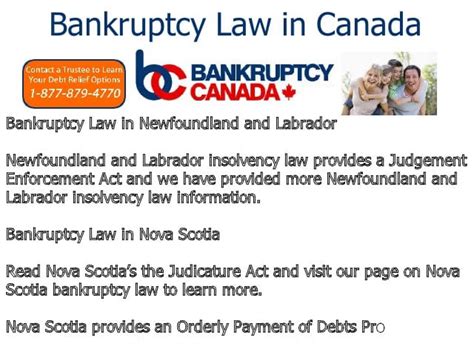 What Is The Bankruptcy Law in Canada?