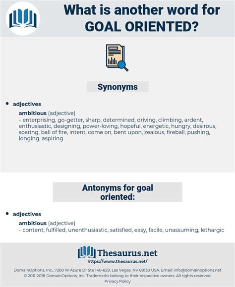 What Is The Synonyms Of Goal Oriented