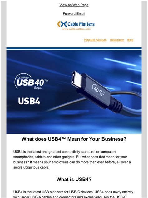 What Is USB4? - Cable Matters