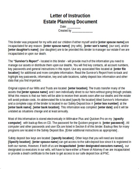 What Is a Letter of Instruction LOI Estate Planning Basics