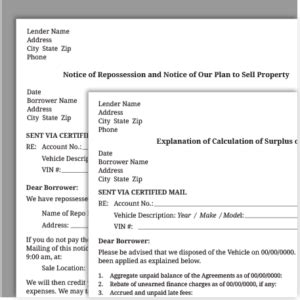 What Notices Must My Lender Have to Provide After Repossession