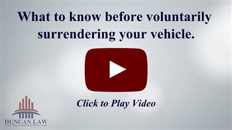 What To Know Before Voluntarily Surrendering Your Vehicle YouTube