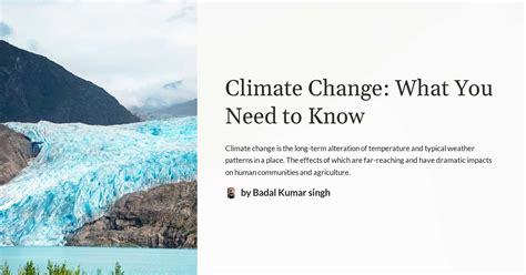 What You Need to Know About Climate Change