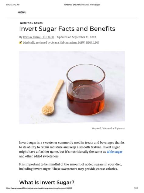 What You Should Know About Invert Sugar
