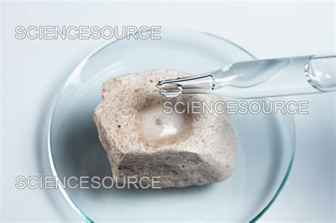 What acid dissolves limestone