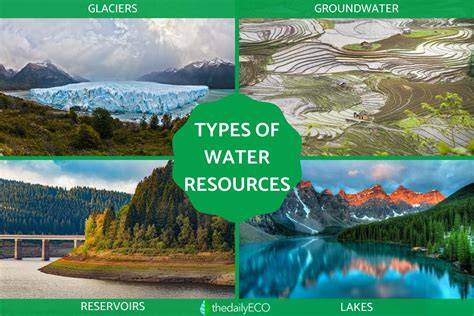 What are 5 examples of water