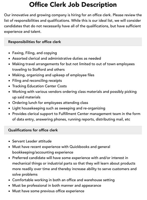 What are basic office duties