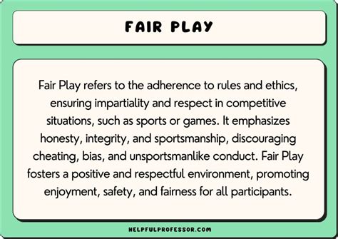 What are examples of fair play