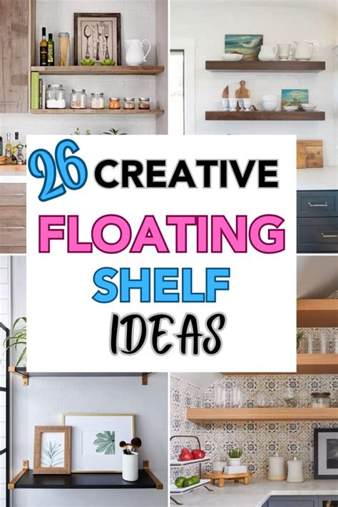 What are some creative floating shelf ideas