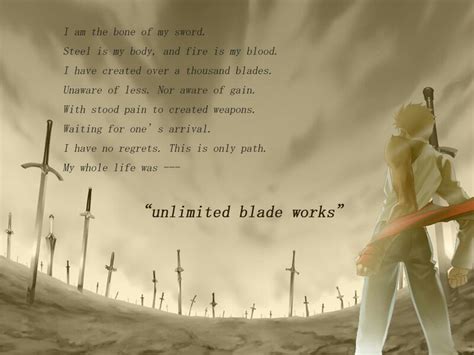 What are some quotes from Fate/Stay Night: Unlimited Blade …