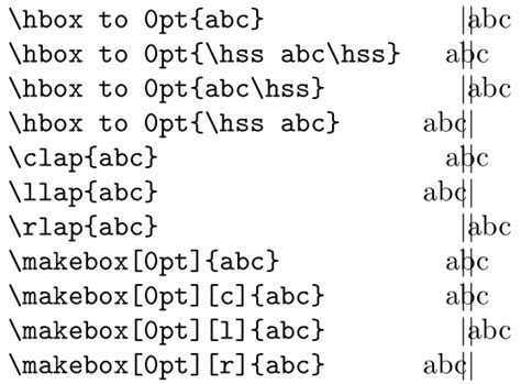 What are the \hbox \hss \hskip commands? - Stack …