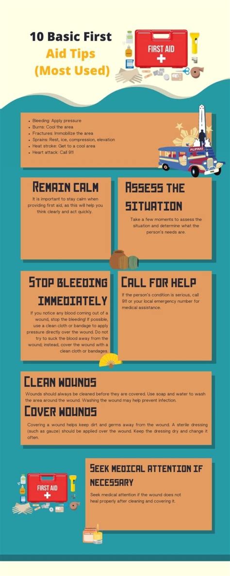 What are the 10 basic first aid tips