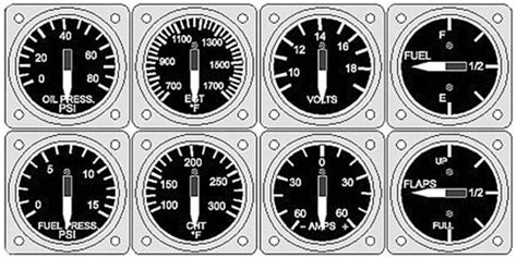 What are the 4 engine instruments