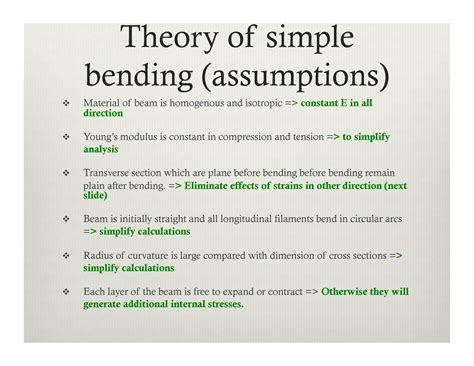 What are the assumptions made in simple theory of …