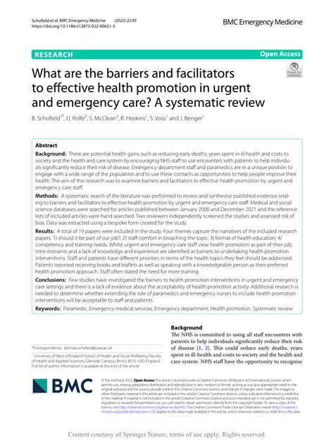 What are the barriers and facilitators to effective health promotion …