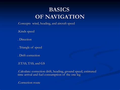 What are the basics of navigation
