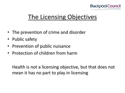 What are the licensing objectives