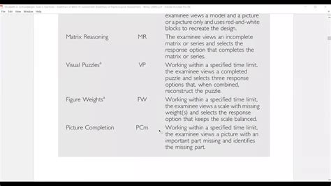 What are the subtests on the WAIS-V? What do each of these …